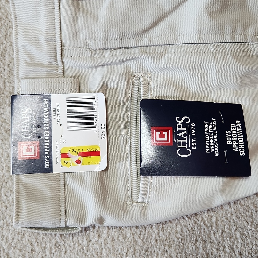 Chaps Boys Chino Pants NWT - Slim size 8